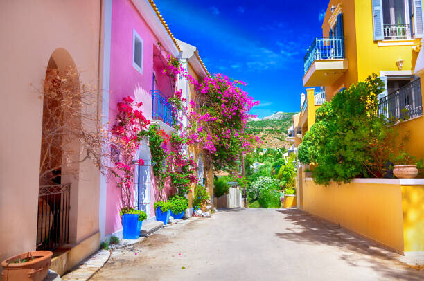 adisa Plakát, Obraz - Street in Kefalonia, Greece, adisa, 40 × 26.7 cm