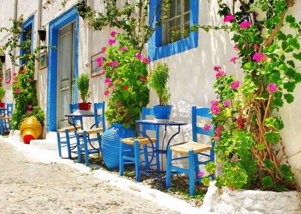 Freeartist Plakát, Obraz - Traditional bars and street taverns of Greece, Freeartist, 40 × 30 cm