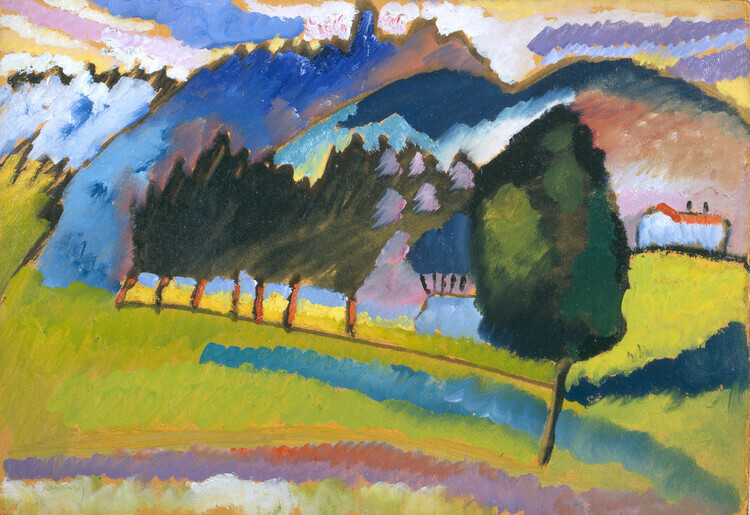 Wassily Kandinsky Plakát, Obraz - Landscape with Rolling Hills (1910), Wassily Kandinsky, 40 × 26.7 cm