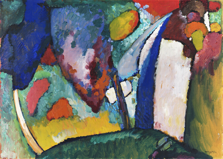 Wassily Kandinsky Plakát, Obraz - The Waterfall (1909), Wassily Kandinsky, 40 × 30 cm