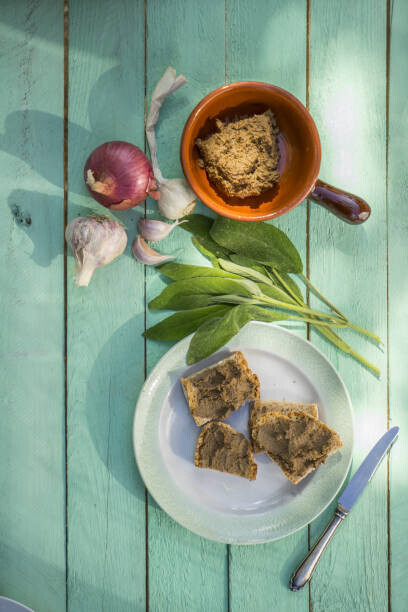 Guido Cozzi/Atlantide Phototravel Plakát, Obraz - The Tuscan chicken liver crostini is, Guido Cozzi/Atlantide Phototravel, 26.7 × 40 cm