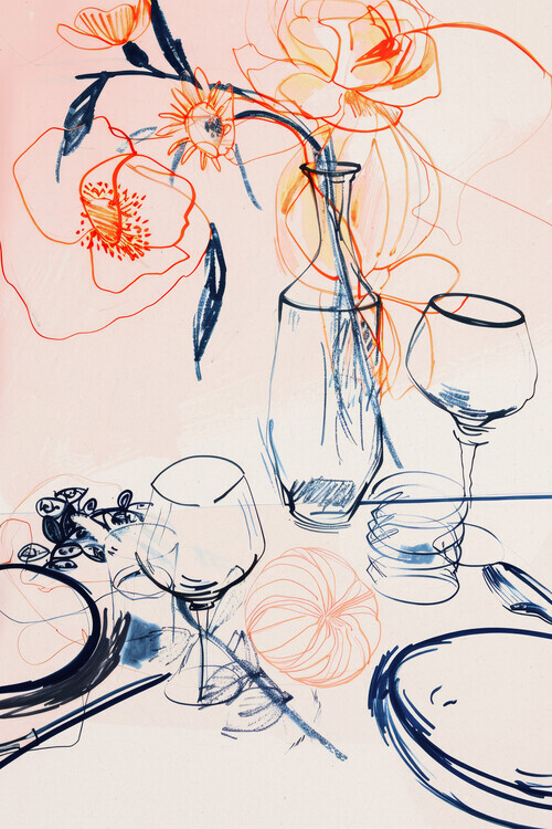 Treechild Plakát, Obraz - Table still life no 1, Treechild, 26.7 × 40 cm