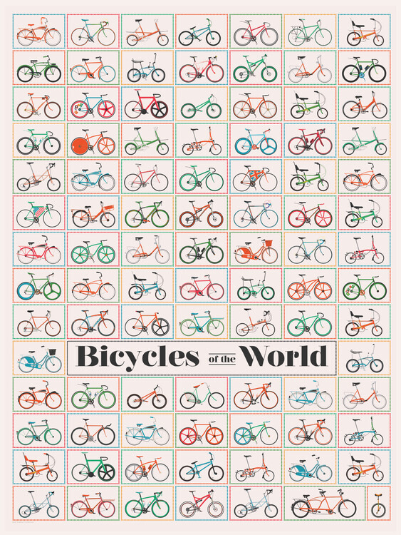 Wyatt 9 Plakát, Obraz - Bicycles of the World, Wyatt 9, 30 × 40 cm