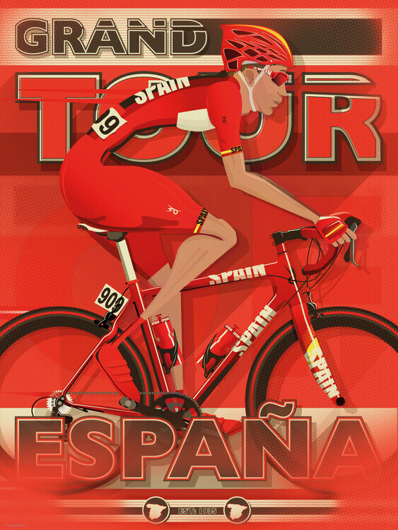Wyatt 9 Plakát, Obraz - La Vuelta Grand Tour Cycling Race, Wyatt 9, 30 × 40 cm