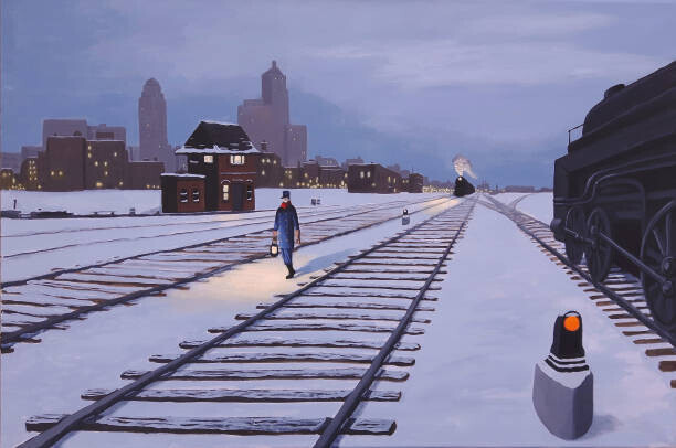Dave Rheaume Artist Plakát, Obraz - Toronto Rail Lands, Dave Rheaume Artist, 40 × 26.7 cm
