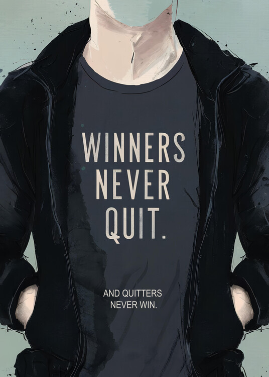 Andreas Magnusson Plakát, Obraz - Winners Never Quit, Andreas Magnusson, 30 × 40 cm
