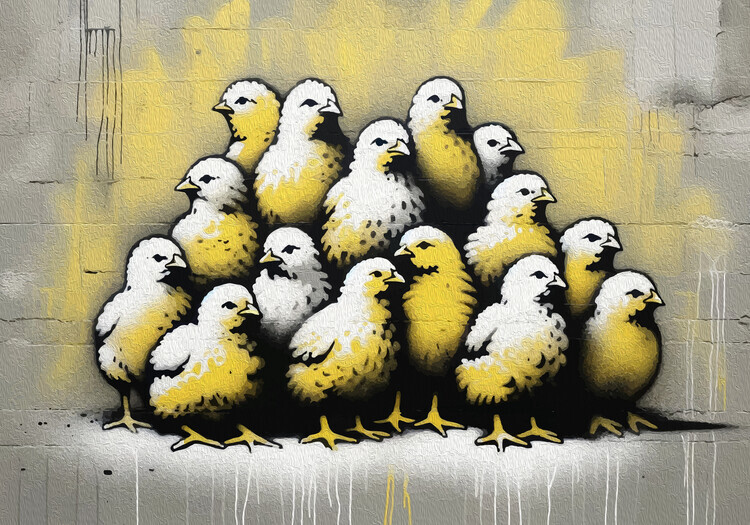 Andreas Magnusson Plakát, Obraz - Chickens, Andreas Magnusson, 40 × 26.7 cm