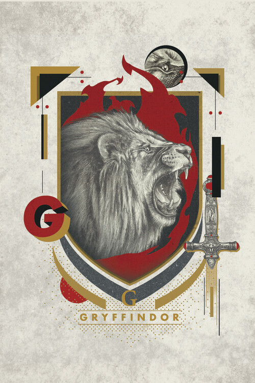 Europosters Plakát, Obraz - Harry Potter - Gryffindor Crest, 26.7 × 40 cm