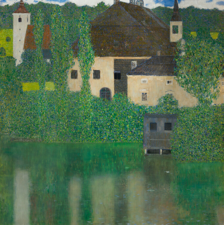 Gustav Klimt Plakát, Obraz - Water Castle, Gustav Klimt, 40 × 40 cm