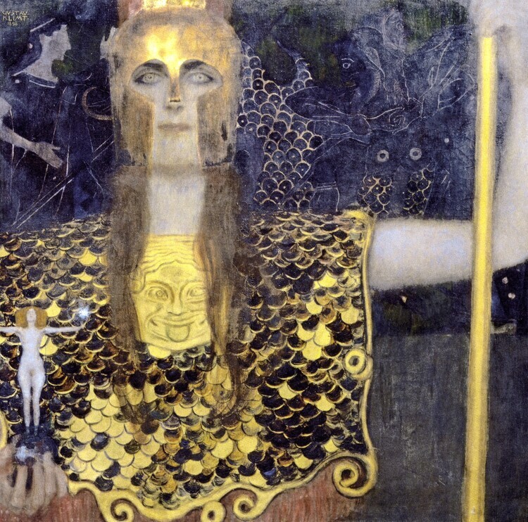 Gustav Klimt Plakát, Obraz - Pallas Athena (1898), Gustav Klimt, 40 × 40 cm