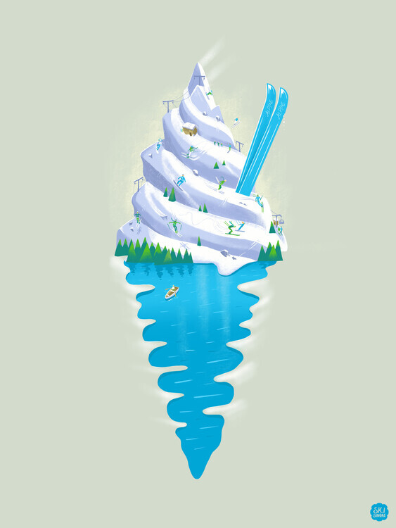 Mark Harrison Plakát, Obraz - Ski Sundae, Mark Harrison, 30 × 40 cm