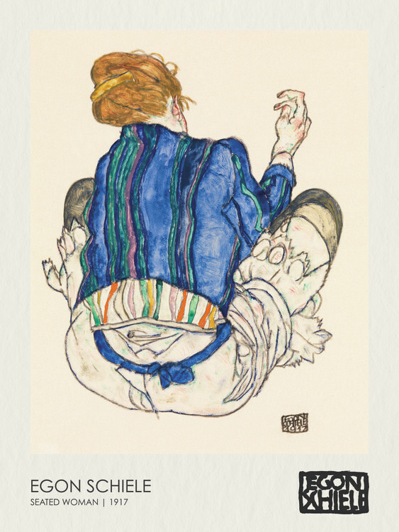 Egon Schiele Plakát, Obraz - Seated Woman (1917), Egon Schiele, 30 × 40 cm
