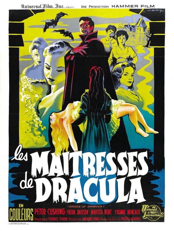 Europosters Plakát, Obraz - Brides Of Dracula 02, 30 × 40 cm