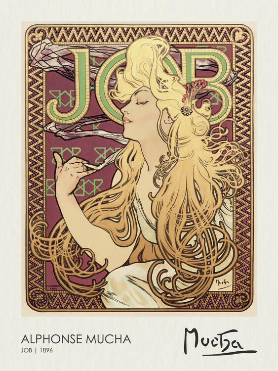 Alfons Mucha Plakát, Obraz - Job (1896), Alfons Mucha, 30 × 40 cm