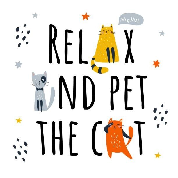Nataliia Pshenychnaya Plakát, Obraz - Relax. Funny and cute red and, Nataliia Pshenychnaya, 40 × 40 cm