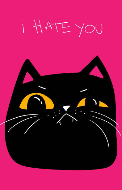 Marianna Pashchuk Plakát, Obraz - i hate you lettering. Sad grumpy, Marianna Pashchuk, 26.7 × 40 cm