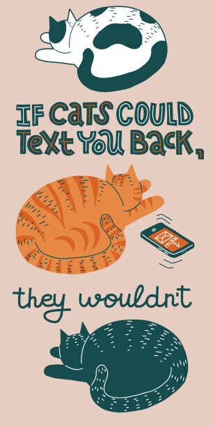 Natalia Mikhaleva Plakát, Obraz - Cat joke, vertical banner or card, Natalia Mikhaleva, 20 × 40 cm