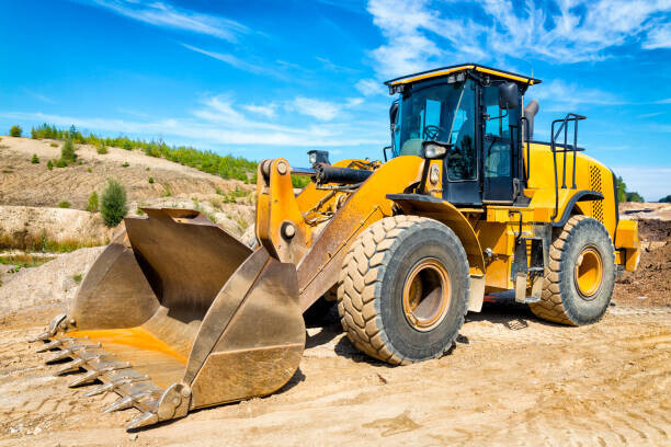 ewg3D Plakát, Obraz - Yellow earth mover prepares the ground, ewg3D, 40 × 26.7 cm