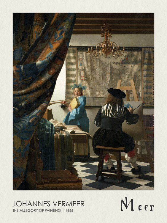 Johannes Vermeer Plakát, Obraz - The Allegory of Painting (1666), Johannes Vermeer, 30 × 40 cm