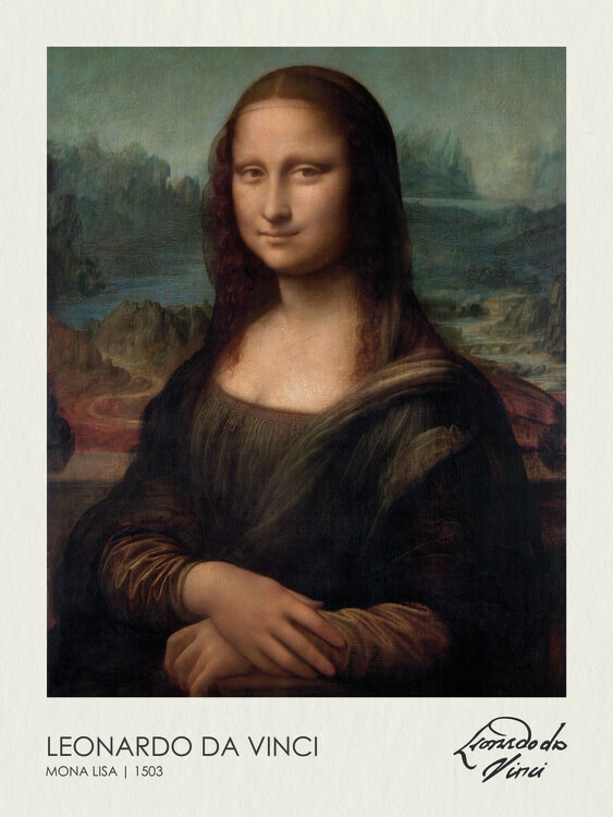 Leonardo da Vinci Plakát, Obraz - Mona Lisa (1503), Leonardo da Vinci, 30 × 40 cm