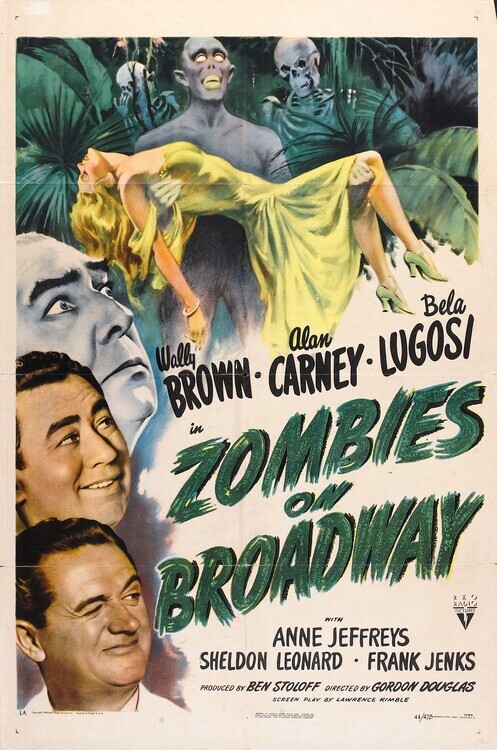 Europosters Plakát, Obraz - Zombies On Broadway, 26.7 × 40 cm