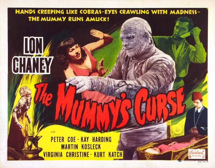 Europosters Plakát, Obraz - Mummys Curse 02, 40 × 30 cm