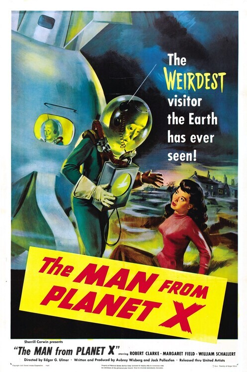 Europosters Plakát, Obraz - Man From Planet X, 26.7 × 40 cm