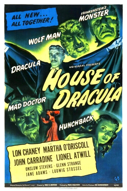 Europosters Plakát, Obraz - House Of Dracula, 26.7 × 40 cm