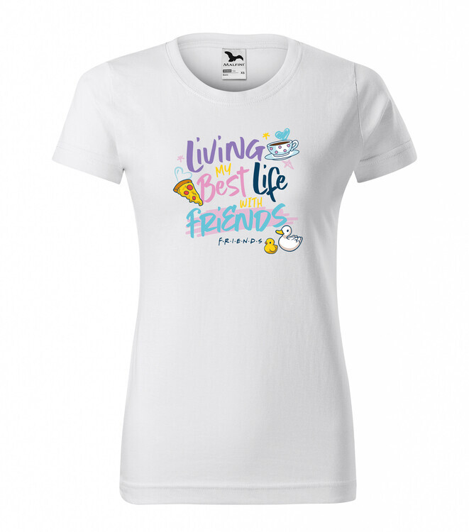 Europosters Tričko Friends - Living my Best Life with Friends, Dámské, Regular, S