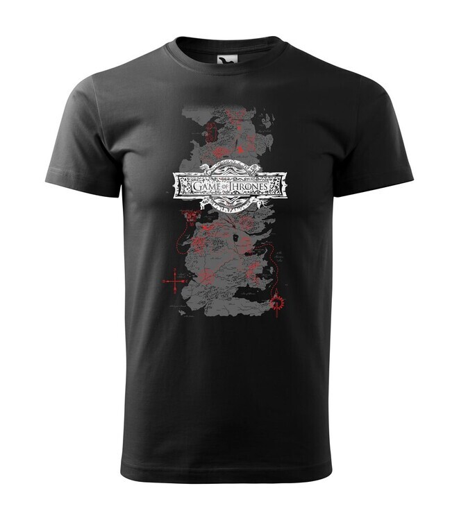 Europosters Tričko Game of Thrones - Map of Westeross, Pánské, Regular, L