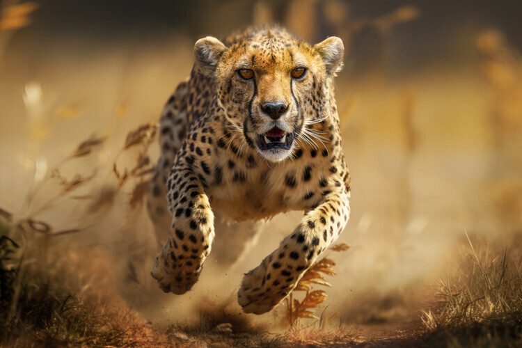 Marcel Egger Plakát, Obraz - Hunting Cheetah, Marcel Egger, 40 × 26.7 cm