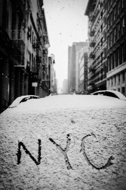 Jack Berman Plakát, Obraz - NYC Snow, Jack Berman, 26.7 × 40 cm