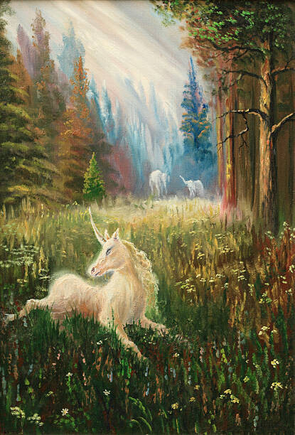 Pobytov Plakát, Obraz - unicorn, Pobytov, 26.7 × 40 cm