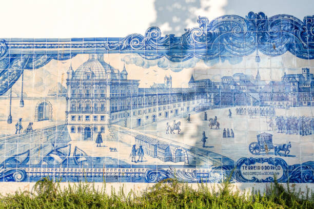 Santiago Urquijo Plakát, Obraz - Blue tiles on a wall in old town of Lisbon, Santiago Urquijo, 40 × 26.7 cm