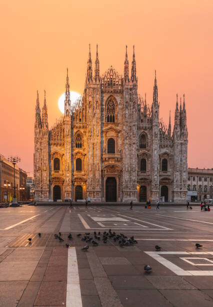 serts Plakát, Obraz - Milan Cathedral or Duomo di Milano, serts, 26.7 × 40 cm