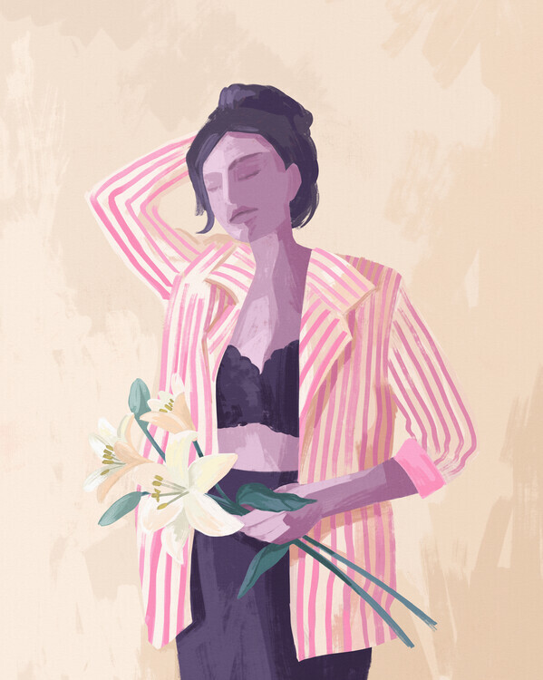 Goed Blauw Plakát, Obraz - Lilly in a Jacket, Goed Blauw, 30 × 40 cm
