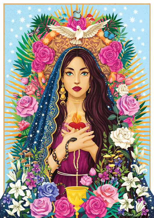 Nour Tohme Plakát, Obraz - Mother Mary, Nour Tohme, 30 × 40 cm