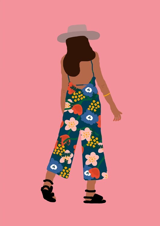 Rafaela Mascaro Plakát, Obraz - Summer Girl, Rafaela Mascaro, 30 × 40 cm