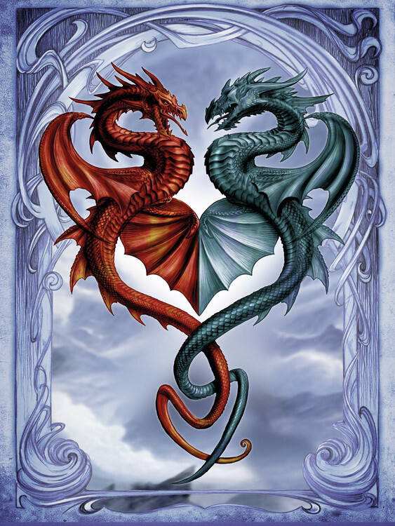 Europosters Plakát, Obraz - Draconic Tryst, 30 × 40 cm