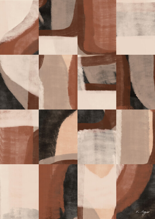 Kit Agar Plakát, Obraz - Abstract No.1, Kit Agar, 30 × 40 cm