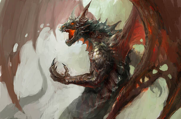 fotokostic Plakát, Obraz - dragon rage, fotokostic, 40 × 26.7 cm