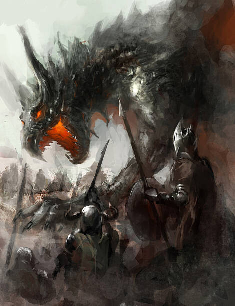 fotokostic Plakát, Obraz - dragon hunt, fotokostic, 30 × 40 cm