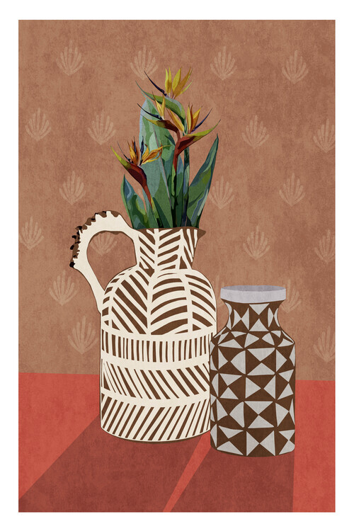 Emel Tunaboylu Plakát, Obraz - Flower Vase 4 By Bohonewart, Emel Tunaboylu, 26.7 × 40 cm