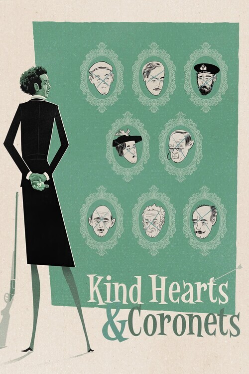 Europosters Plakát, Obraz - Kind Hearts and Coronets (1949), 26.7 × 40 cm