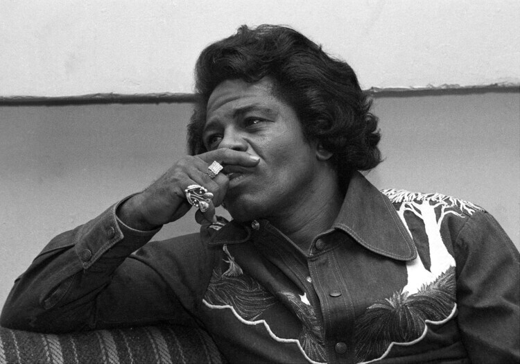 New York Daily News Archive Plakát, Obraz - James Brown during Daily News interview, 40 × 26.7 cm