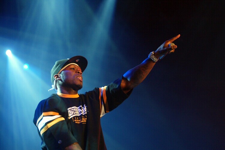 Jim Steele/Popperfoto Plakát, Obraz - 50 Cent in Concert at Wembley Arena, 40 × 26.7 cm