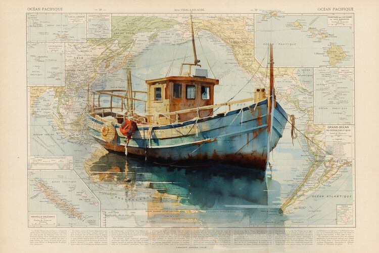 Thomas Chedeville Plakát, Obraz - Boat, Thomas Chedeville, 40 × 26.7 cm