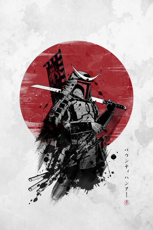 autor Plakát, Obraz - Mandalorian samurai, 26.7 × 40 cm
