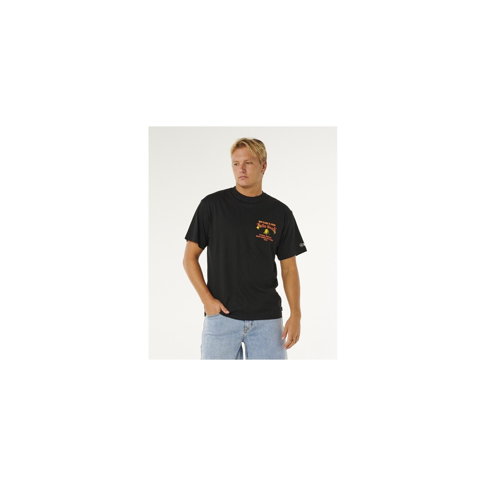 triko RIP CURL - Bells Pro 26 Bell Logo Tee Black (90)