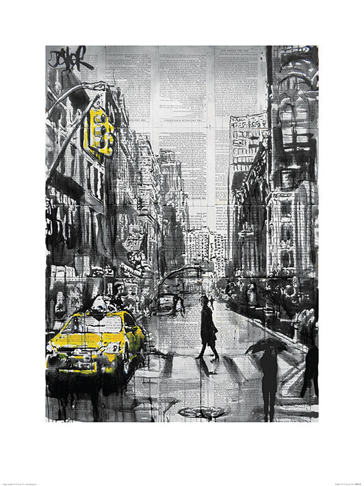 PYRAMID Umělecký tisk Loui Jover - Brooklyn Cab, 40 × 50 cm